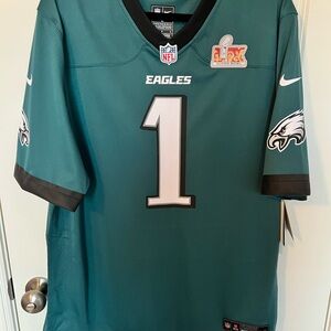 Jalen Hurts Philadelphia Eagles Super Bowl LIX Authentic Jersey – Size Large